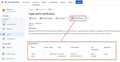 swtabid for SystemWeaver integration — Atlassian plugin