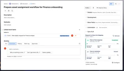 Sync SLA — Atlassian plugin