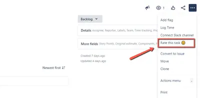 Task Rating — Atlassian plugin