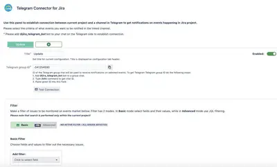 Telegram Connector for Jira — Atlassian plugin