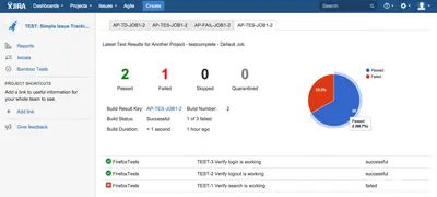Tests View for Jira — Atlassian plugin