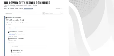 Threaded Comments — Atlassian plugin