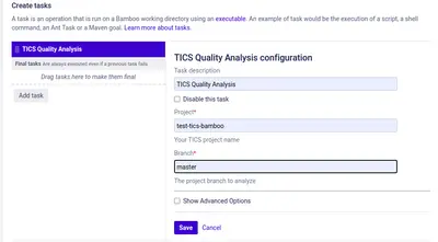 TICS Bamboo Plugin — Atlassian plugin