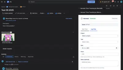 Time Tracking for Harvest — Atlassian plugin