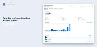Time Tracking, Timesheets & Worklog Reports for Jira — Atlassian plugin