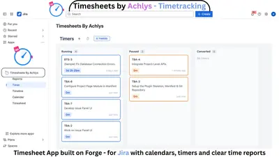 Timesheets by Achlys - Time Tracking for Jira — Atlassian plugin