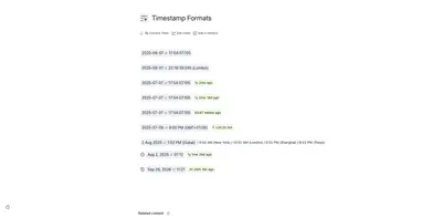 Timestamp — Atlassian plugin