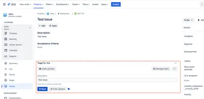 Toggl for Jira — Atlassian plugin
