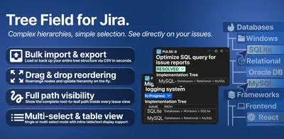 Tree/Hierarchy Custom Field — Atlassian plugin