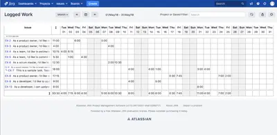TROCK Timetracking Overview And Logging DISCONTINUED — Atlassian plugin