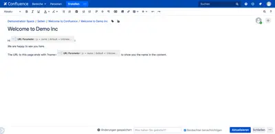 URL Parameter Macro — Atlassian plugin
