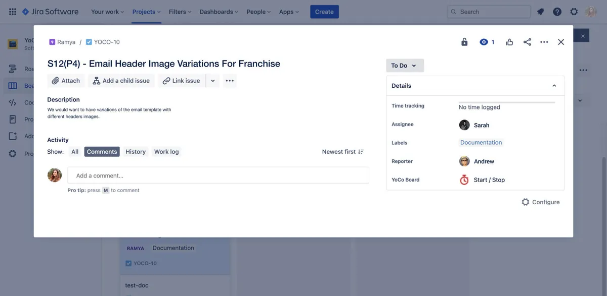 YoCoBoard — screenshot from the Atlassian Marketplace listing