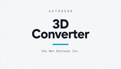 3D Converter — Autodesk plugin