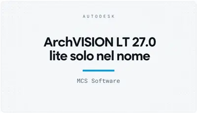 ArchVISION LT 27.0 lite solo nel nome — Autodesk plugin