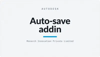 Auto-save addin — Autodesk plugin