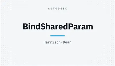 BindSharedParam — Autodesk plugin