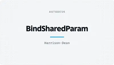 BindSharedParam — Autodesk plugin