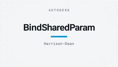 BindSharedParam — Autodesk plugin