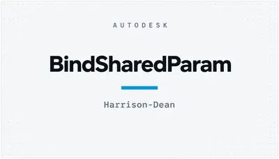 BindSharedParam — Autodesk plugin