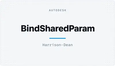 BindSharedParam — Autodesk plugin