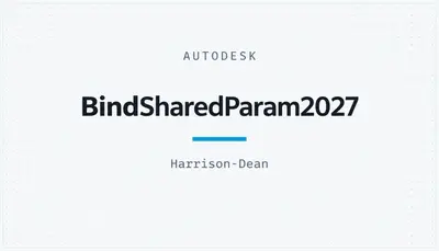 BindSharedParam2027 — Autodesk plugin