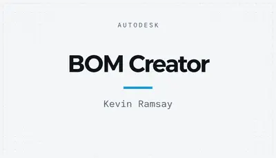 BOM Creator — Autodesk plugin