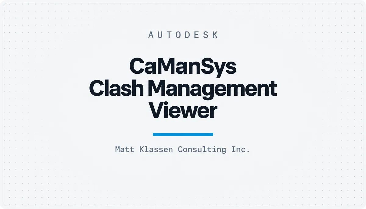 CaManSys Clash Management Viewer — cover image