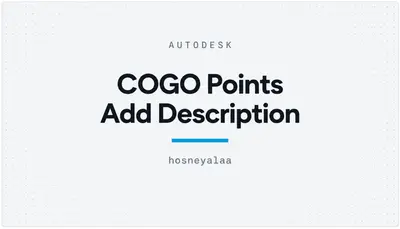 COGO Points Add Description — Autodesk plugin
