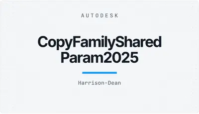 CopyFamilySharedParam2025 — Autodesk plugin