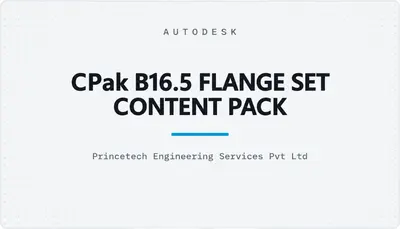 CPak B16.5 FLANGE SET CONTENT PACK — Autodesk plugin