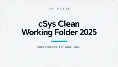 cSys Clean Working Folder 2025 — Autodesk plugin