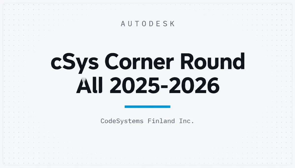 cSys Corner Round All 2025-2026 — cover image