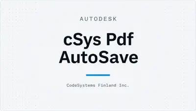 cSys Pdf AutoSave — Autodesk plugin
