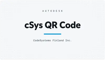 cSys QR Code — Autodesk plugin