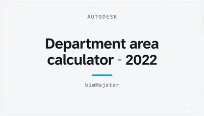Department area calculator - 2022 — Autodesk plugin