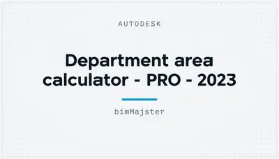 Department area calculator - PRO - 2023 — Autodesk plugin