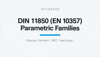DIN 11850 (EN 10357) Parametric Families — Autodesk plugin