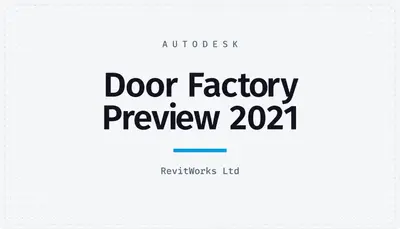 Door Factory Preview 2021 — Autodesk plugin