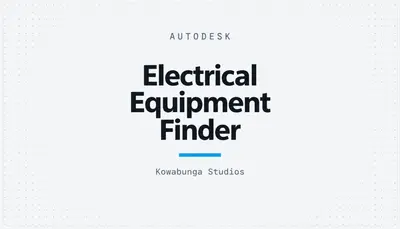 Electrical Equipment Finder — Autodesk plugin
