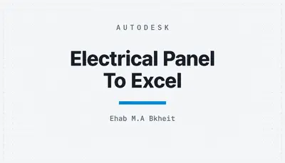 Electrical Panel To Excel — Autodesk plugin