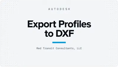 Export Profiles to DXF — Autodesk plugin