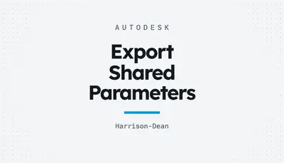 Export Shared Parameters — Autodesk plugin