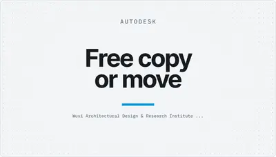 Free copy or move — Autodesk plugin