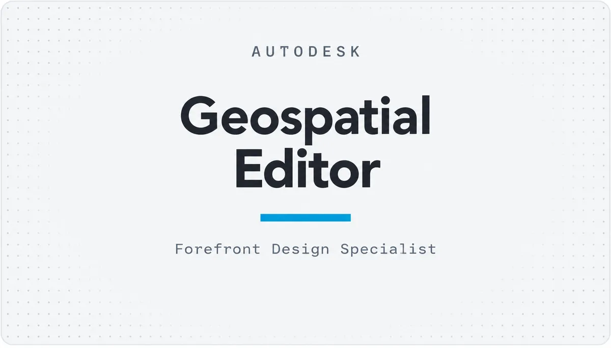 Geospatial Editor — cover image
