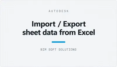Import / Export sheet data from Excel — Autodesk plugin