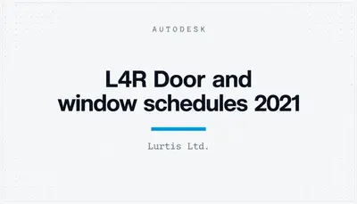 L4R Door and window schedules 2021 — Autodesk plugin