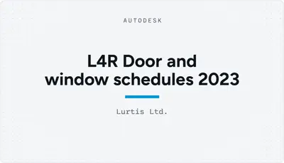 L4R Door and window schedules 2023 — Autodesk plugin