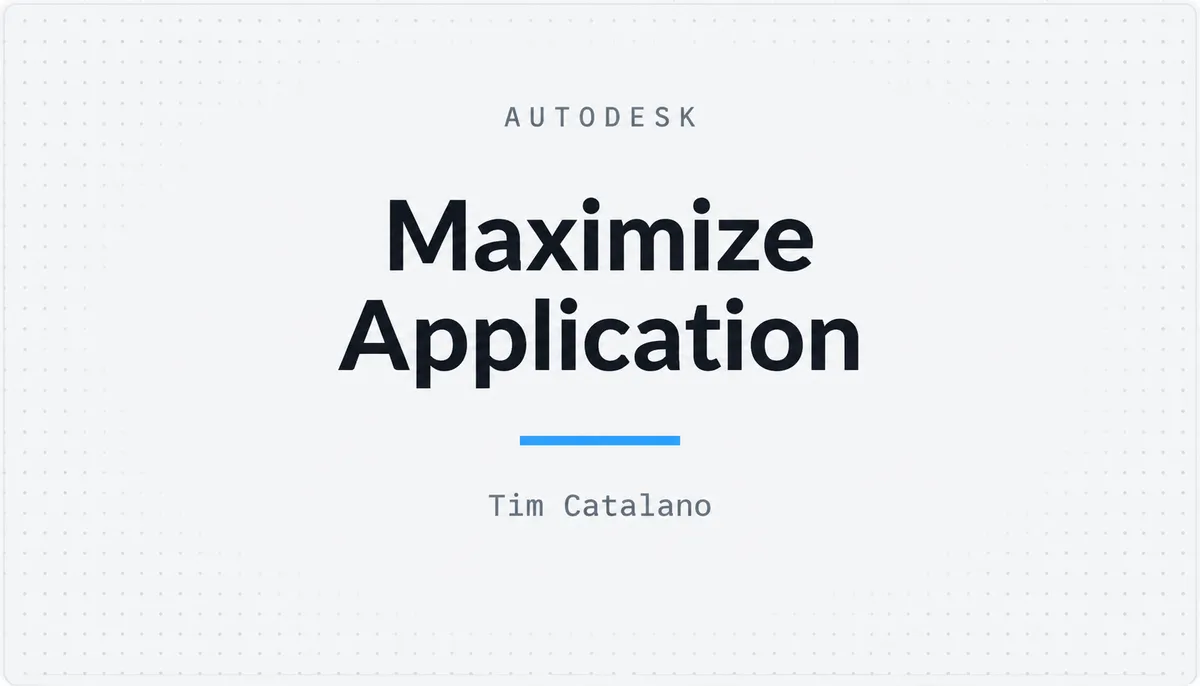 Maximize Application — cover image