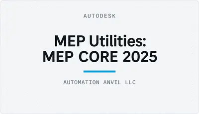 MEP Utilities: MEP CORE 2025 — Autodesk plugin