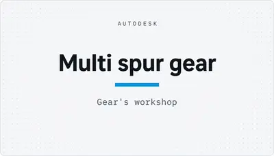 Multi spur gear — Autodesk plugin